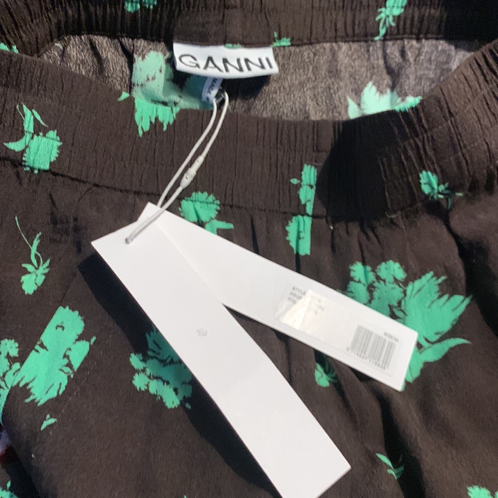 Ganni  Printed  Crepe Pants - Picture 6 of 7